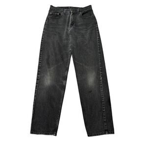 Vintage 90s Levis 560 Jeans Denim High-Rise Tapered Faded USA 28x30 Black